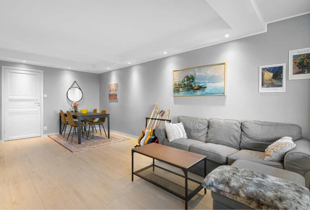 Living Room Interior Painting With Low VOC Finish